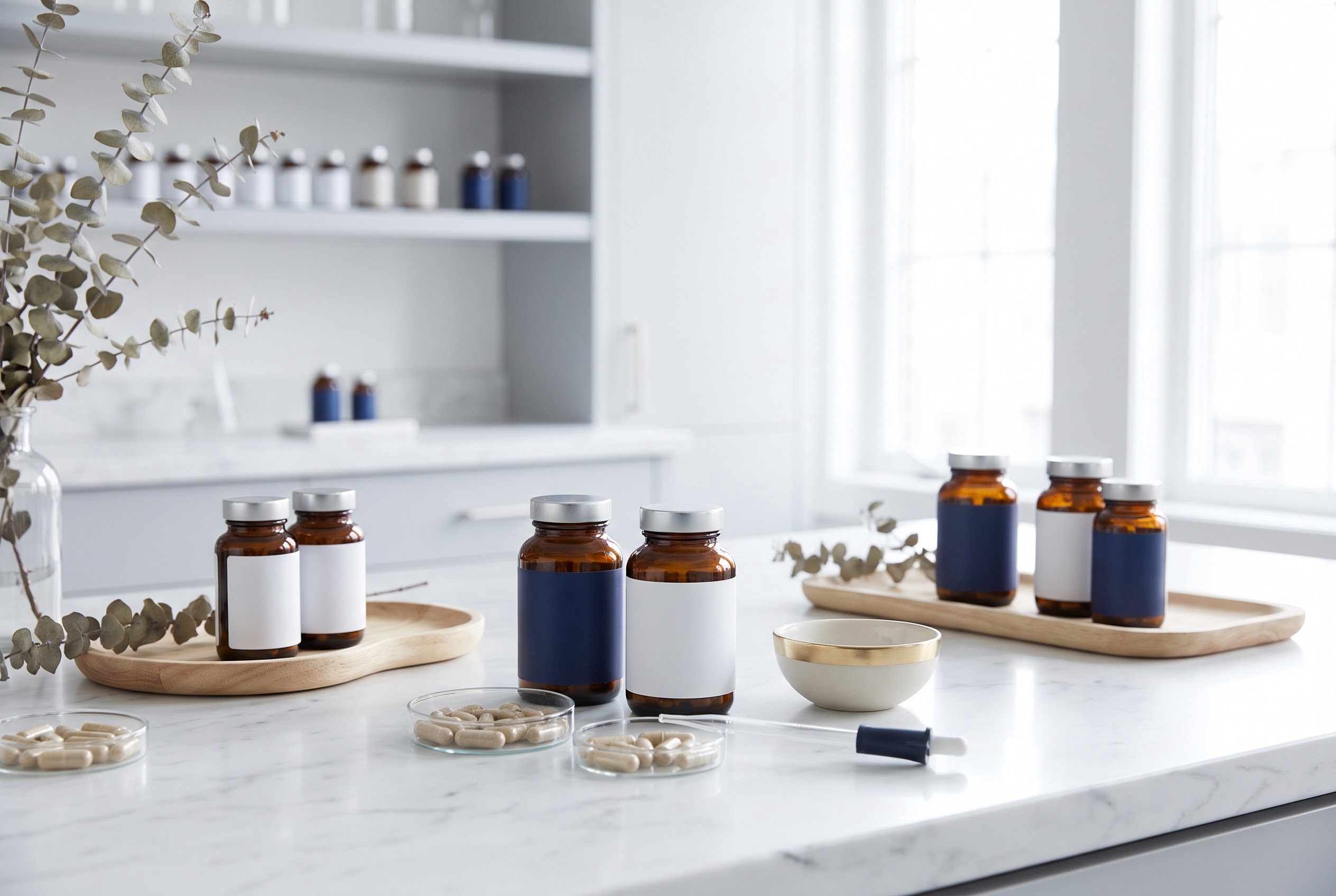 Illustration: Routine nutraceutique premium pour vitalité et longévité