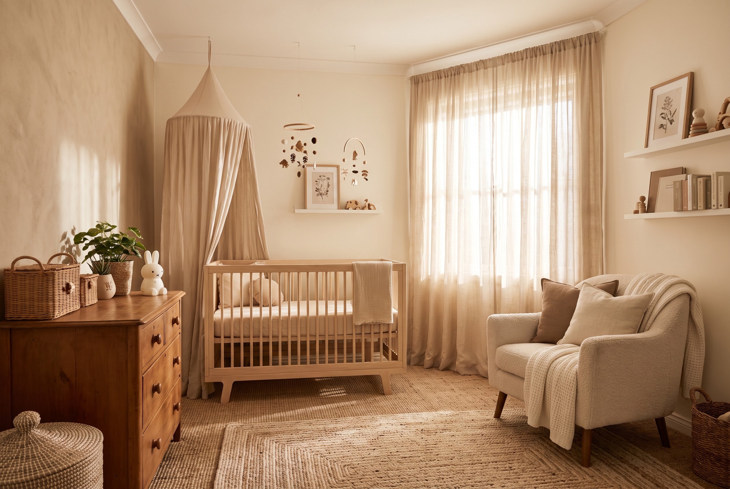 Illustration: 10 idées déco pour une chambre bébé mixte, cosy et apaisante